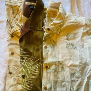 3 Tommy Bahama Tropical Print Shirts Lg #2